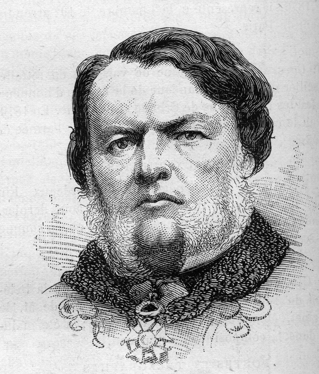 Portræt af Auguste Gougeard (1827Ð1886), fransk politiker. Indgravering af Bocour i "" Le Monde Illustré"" nr. 1287 af 26. november af Etienne Gabriel Bocourt