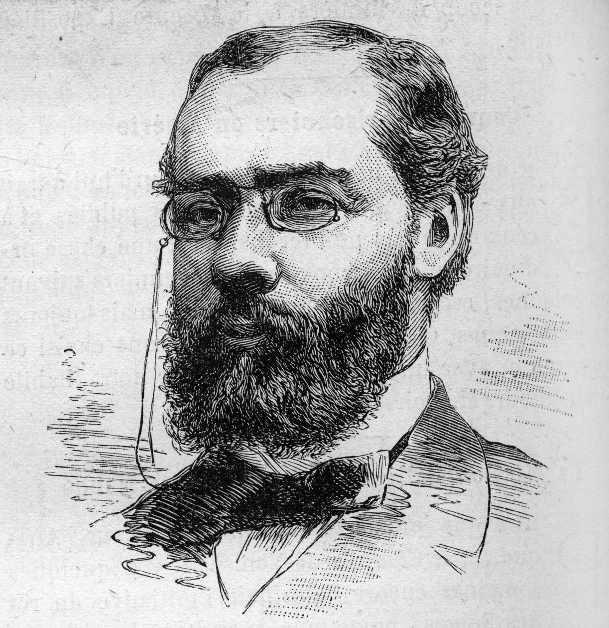 Portræt af Maurice Rouvier (1842-1911), fransk advokat, bankmand, journalist og politiker. Indgravering af Bocour i "" Le Monde Illustré"" nr. 1287 af 26. november af Etienne Gabriel Bocourt
