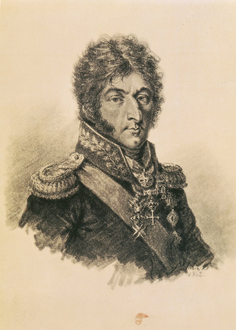 Prins Petr Ivanovich Bagration (1765-1812) af Etienne Gustave Aubin