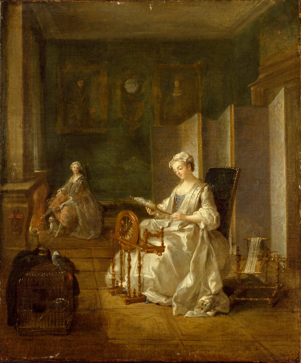 Interiør med to kvinder, slutningen af 1730