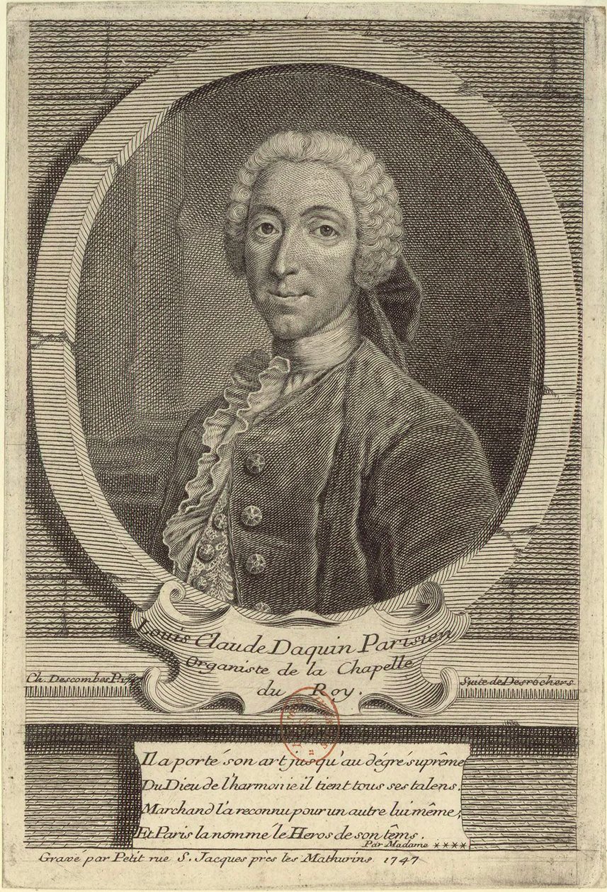 Louis-Claude Daquin af Etienne Jehandier Desrochers