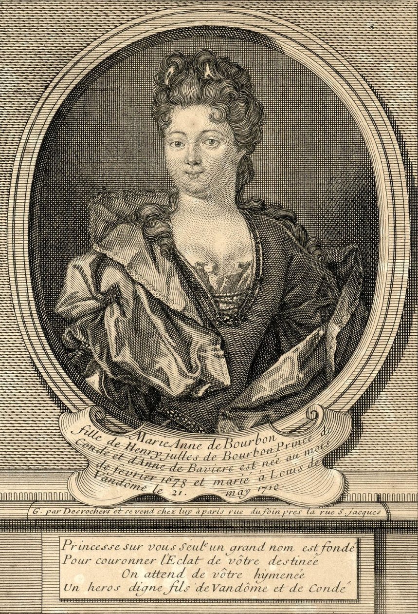 Marie Anne de Bourbon, hertuginde af Vendôme af Etienne Jehandier Desrochers