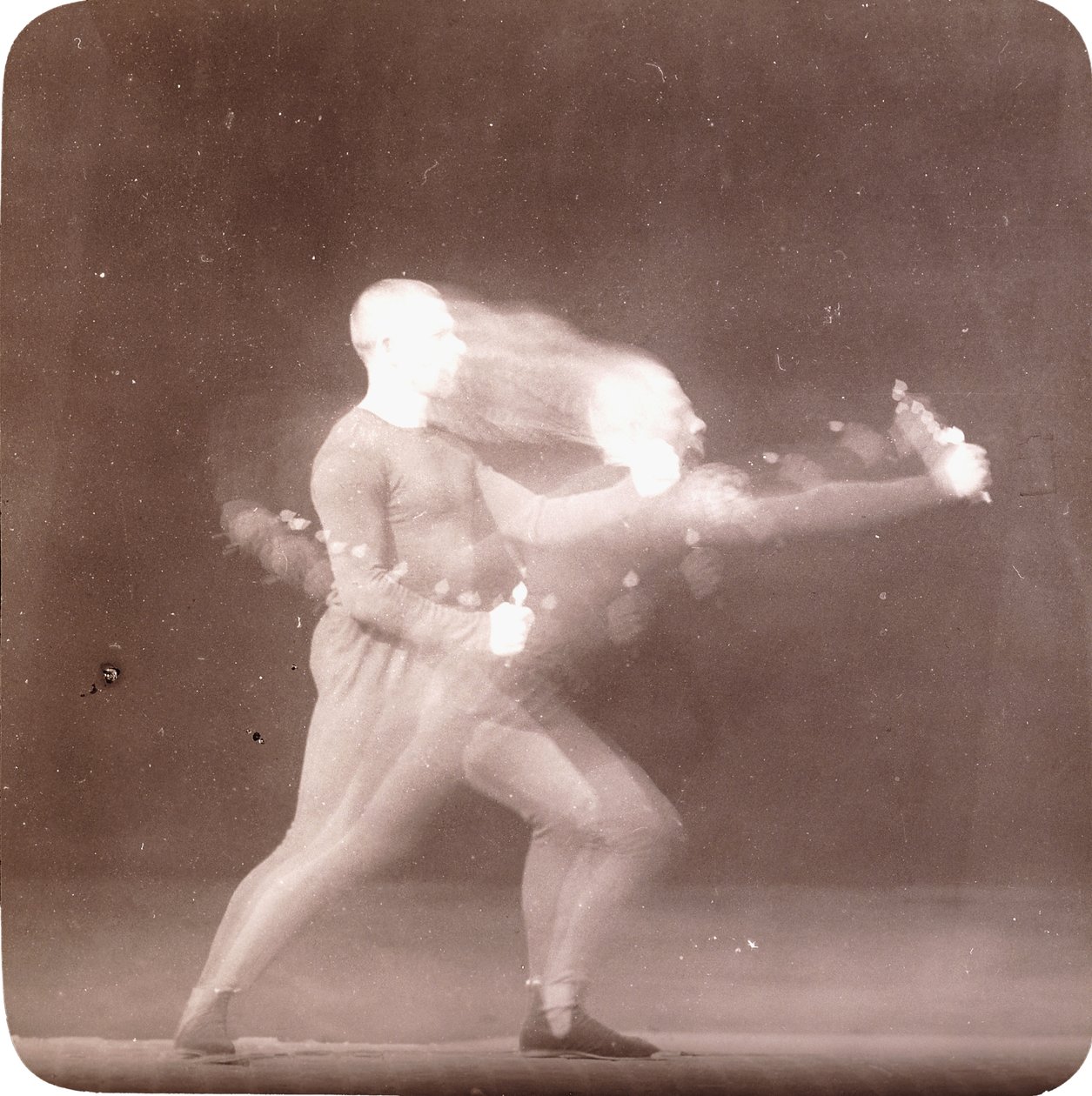 Kronofotografi af en boksers bevægelser, ca. 1890 af Etienne Jules Marey