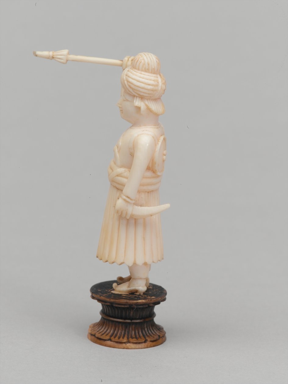 Sort bonde, skakbrik, Indien, 1820 ca af Etienne Lenoir