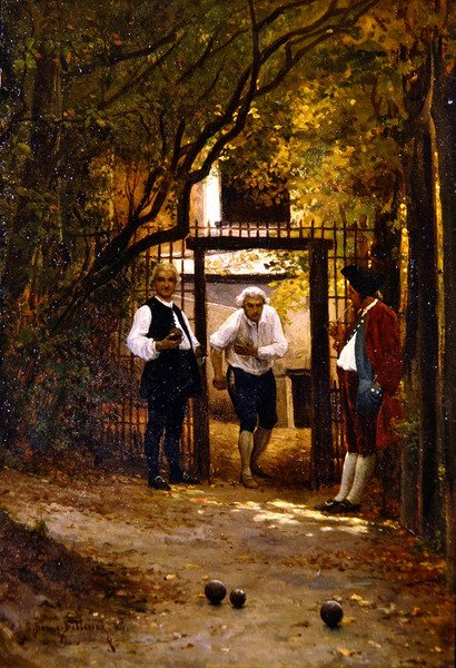 At spille boules (olie om bord) af Etienne Prosper Berne Bellecour