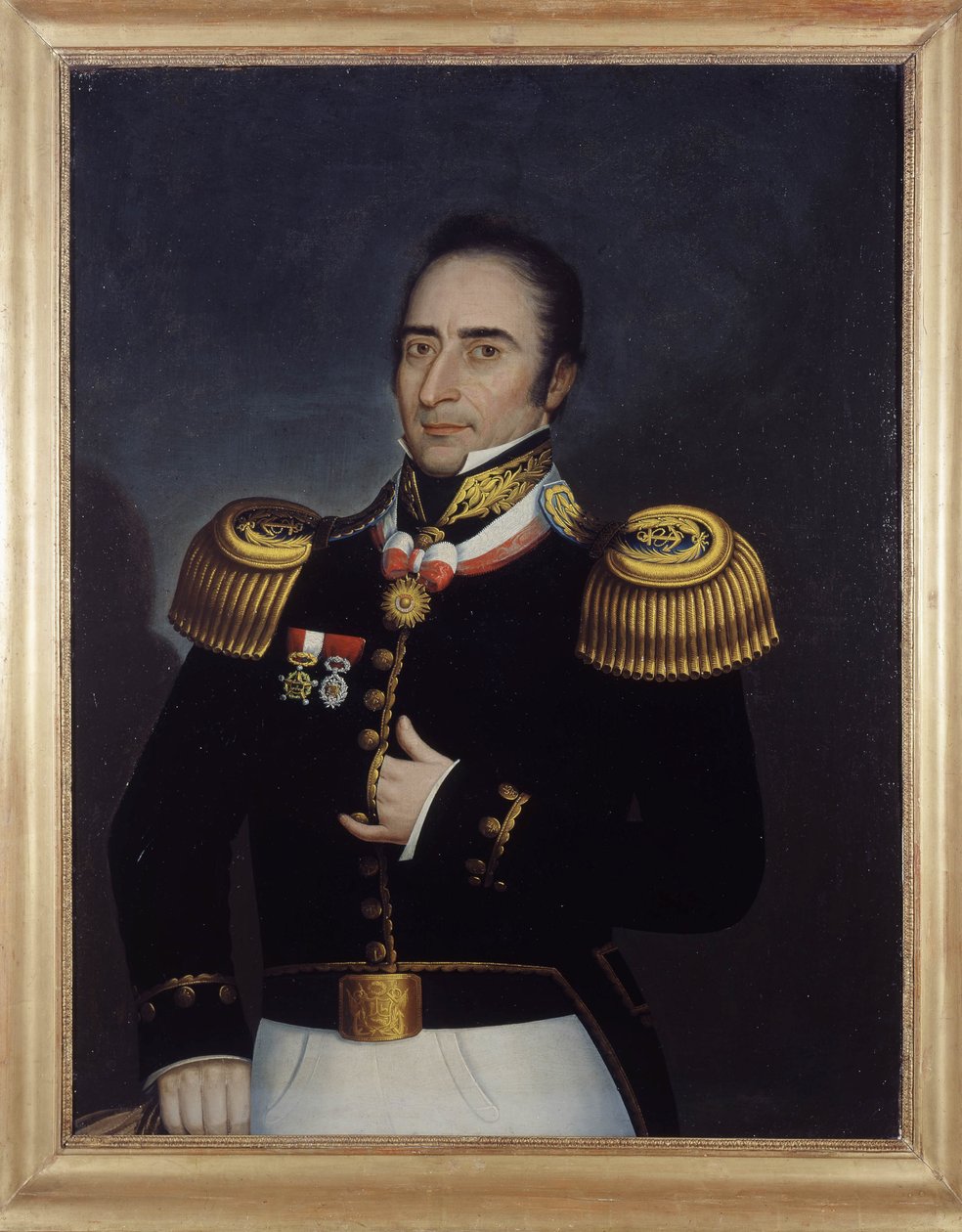 Portræt af Andre Hipolito (Hyppolite) Bouchard, der deltog i Bouenos-Ayres revolution den 25. maj 1810, af Etienne Prosper Berne-Bellecour (eller Bernet-Bellecour: 1838 - 1910) af Etienne Prosper Berne Bellecour
