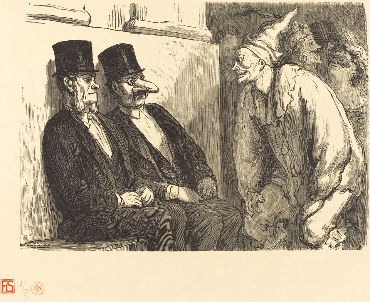 Opera Ball: Du har det for sjovt! af Etienne after Honoré Daumier