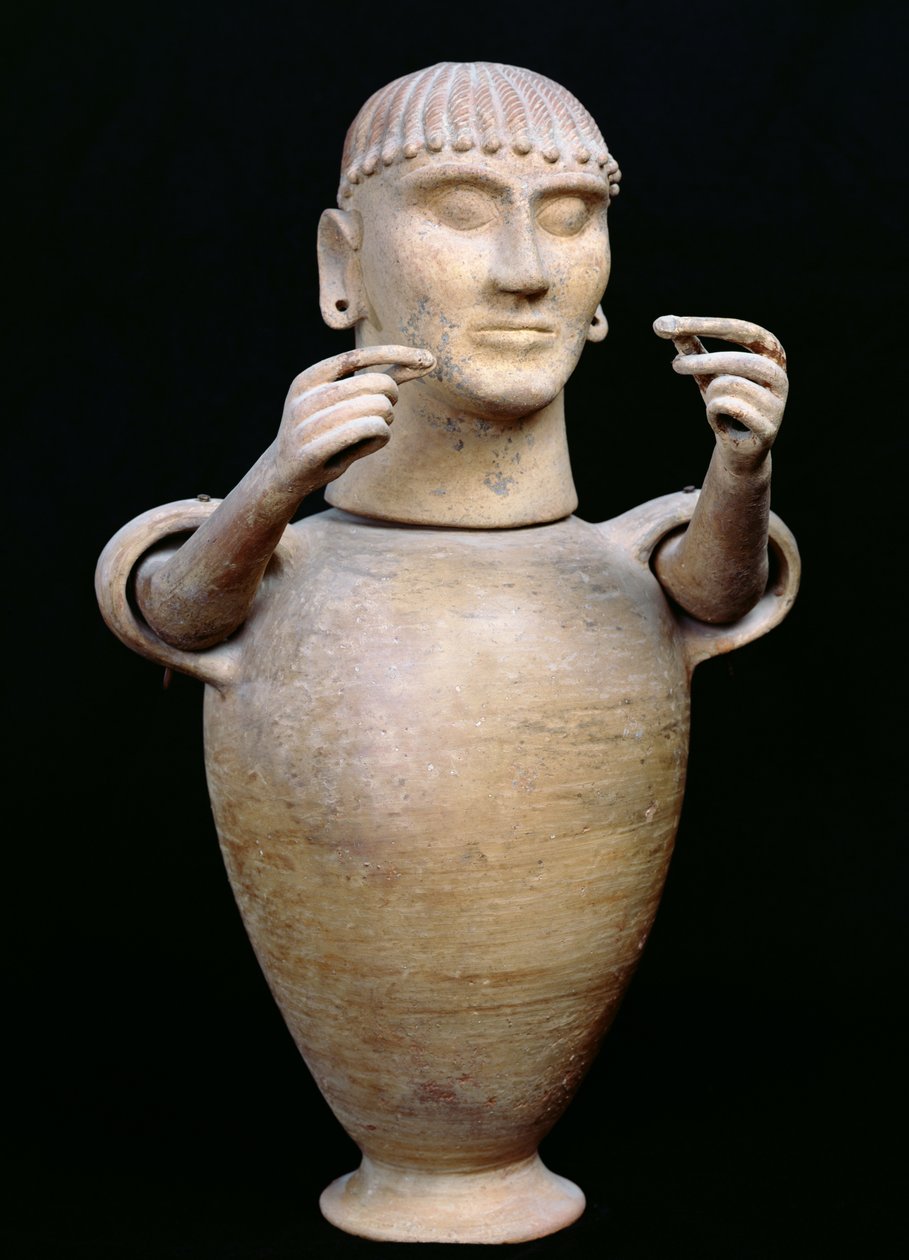 Baldakinkrukke med bevægelige arme (ler) (se også 53215) af Etruscan