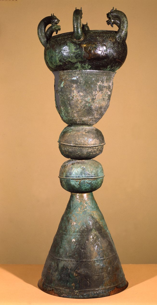 Kedel med dyrehoveder fra Cerveteri (bronze) af Etruscan