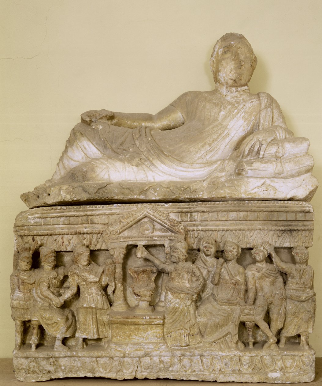 Cinerary urne (alabaster) af Etruscan