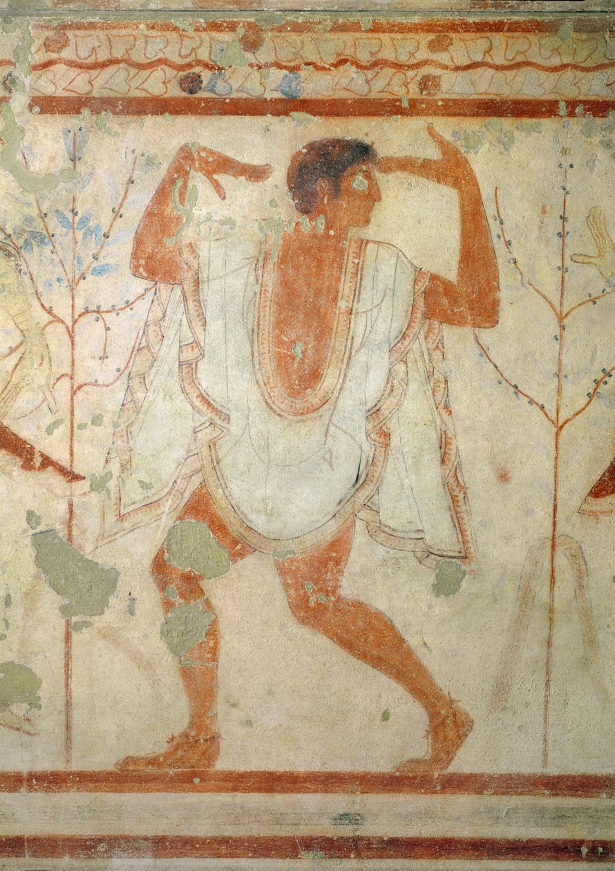 Danser fra Trikliniums grav, ca. 470 f.Kr. (vægmaleri) af Etruscan