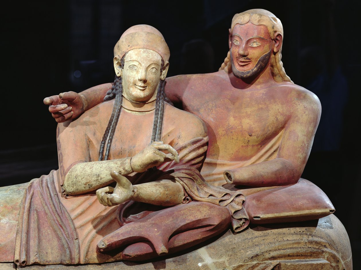 Ægtefællernes Sarkofag, fra Cerveteri af Etruscan