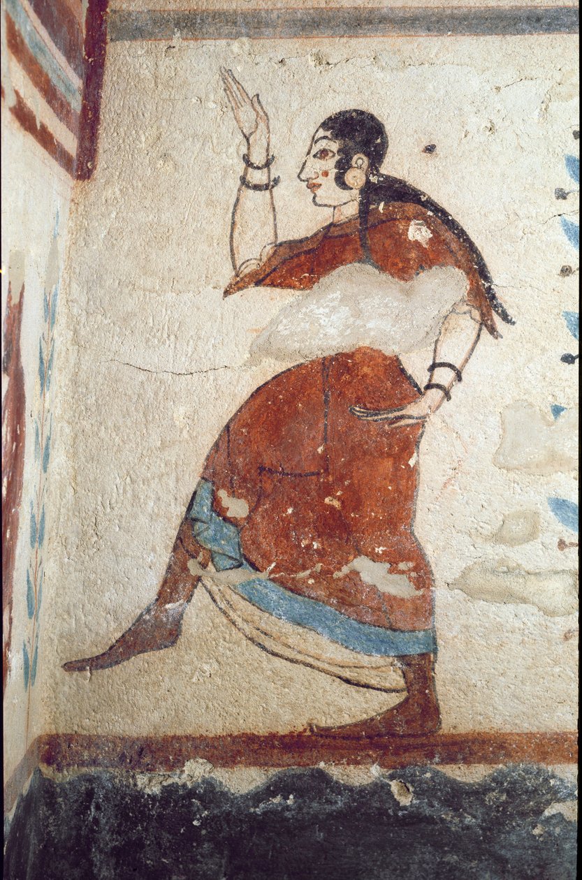 En danser (fresco, detalje, 530 f.Kr.) af Etruscan
