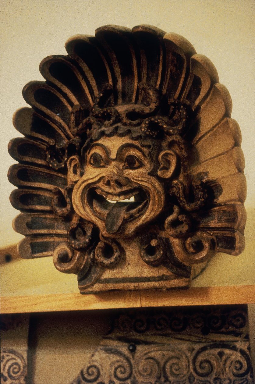 Antefix i form af et Gorgons hoved (terracotta) af Etruscan