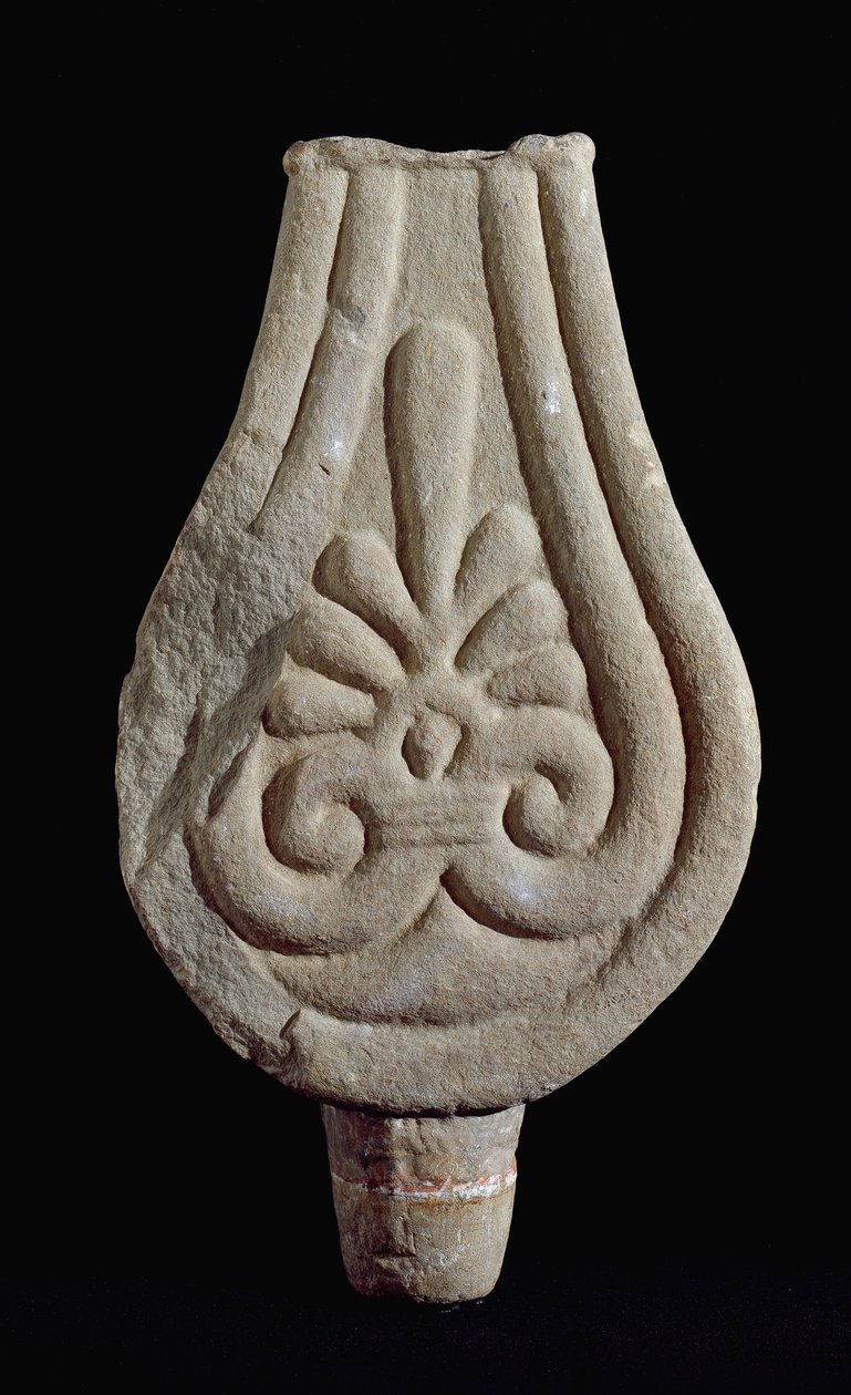 Etruskisk civilisation: Stentøjssten af ​​Fiesole fra Sesto Fiorentino Italien. 550-500 f.Kr. Firenze, arkæologisk museum af Etruscan