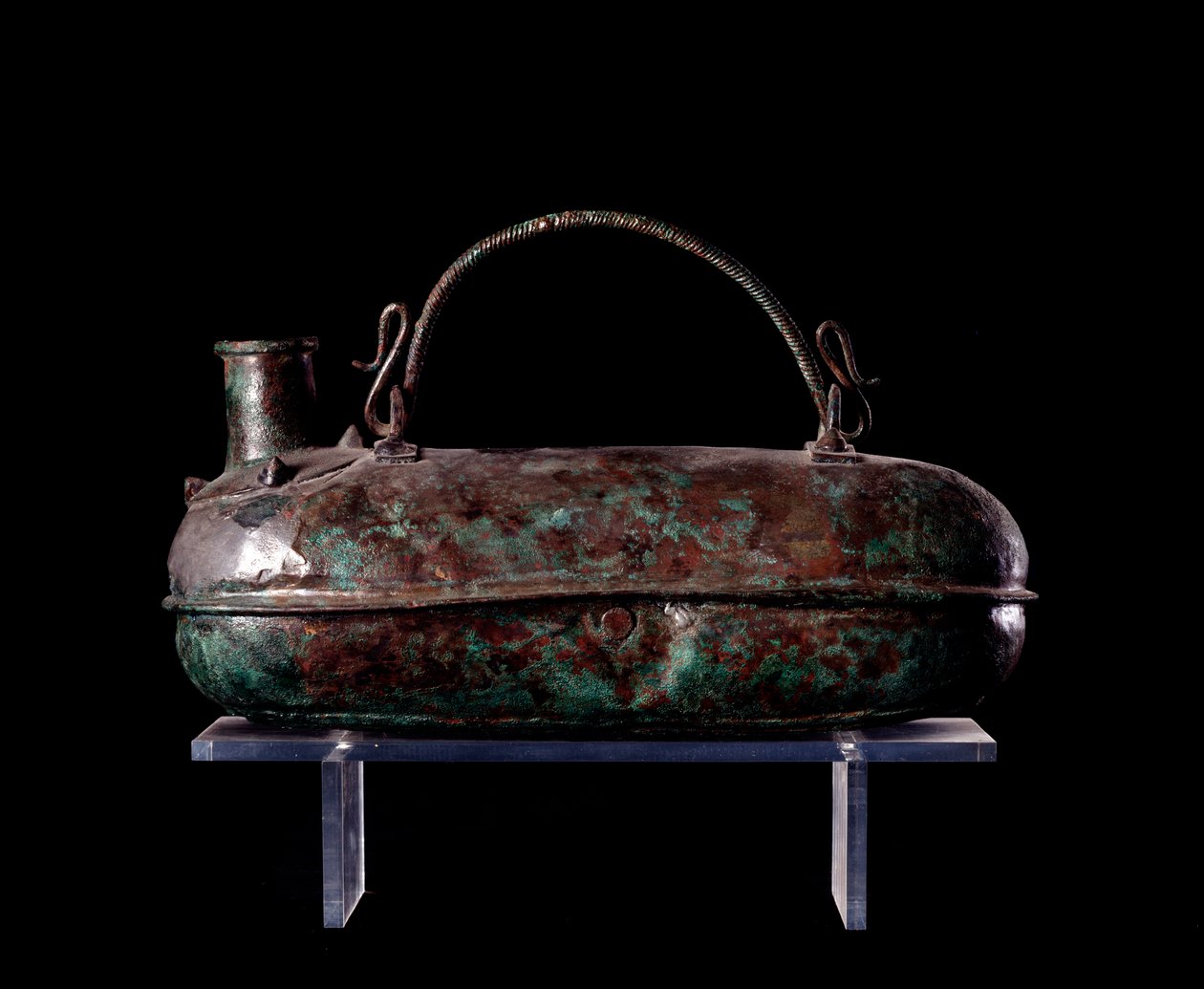 Etruskisk civilisation: bronze askos fra graven til Bronze Char i Vulci, 680-670 f.Kr. af Etruscan