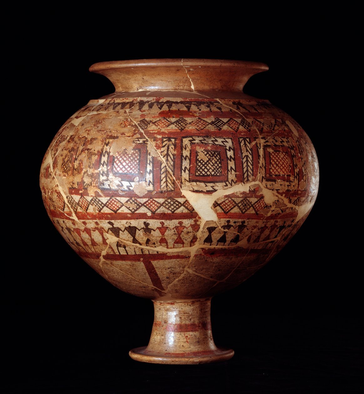 Etruskisk civilisation: olla vase fra grav 3, nekropolis i Buccacce a Bisenzio - 7. århundrede f.Kr. af Etruscan