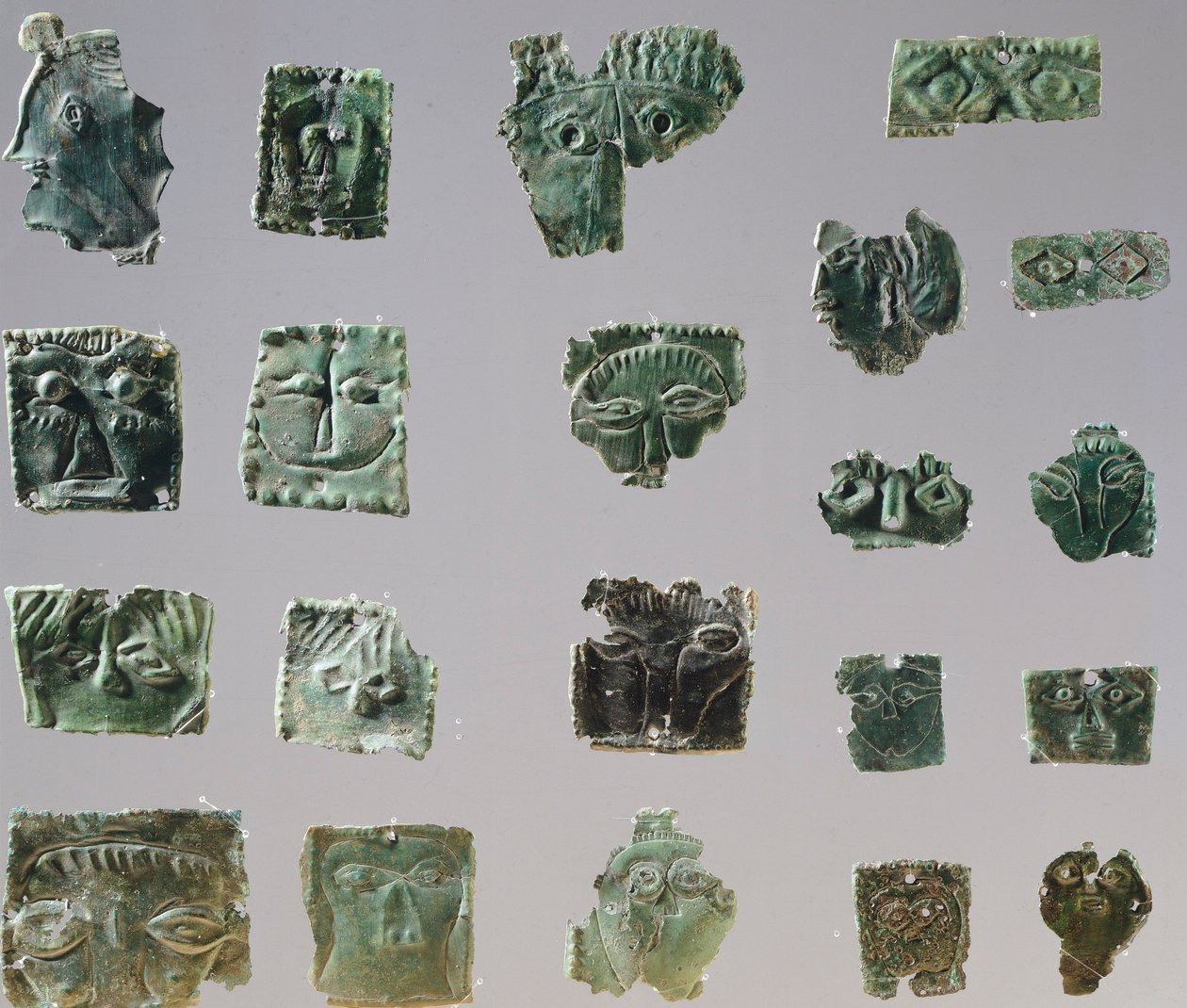 Ex-voto i bronzeplade, der viser øjne. Artefakter fra genstande fra helligdommen i Reithia Este (Venetien). Etruskisk civilisation, 5.-4. århundrede f.Kr. af Etruscan