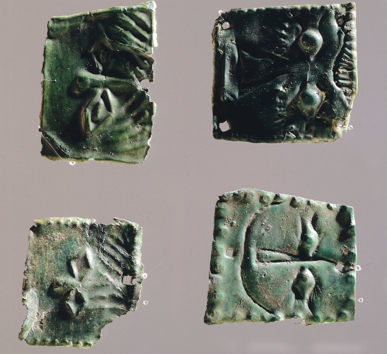 Ex-voto i bronzeplade, der forestiller øjne. Artefakter fra genstandene fra helligdommen Reithia Este (Venetien). Etruskisk civilisation, 5.-4. århundrede f.Kr. af Etruscan