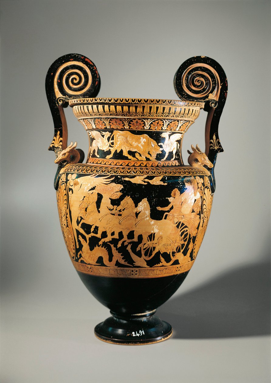 Italien, Lazio, Civita Castellana, Falerii, Volute krater (vase brugt til at blande vin og vand) af Etruscan