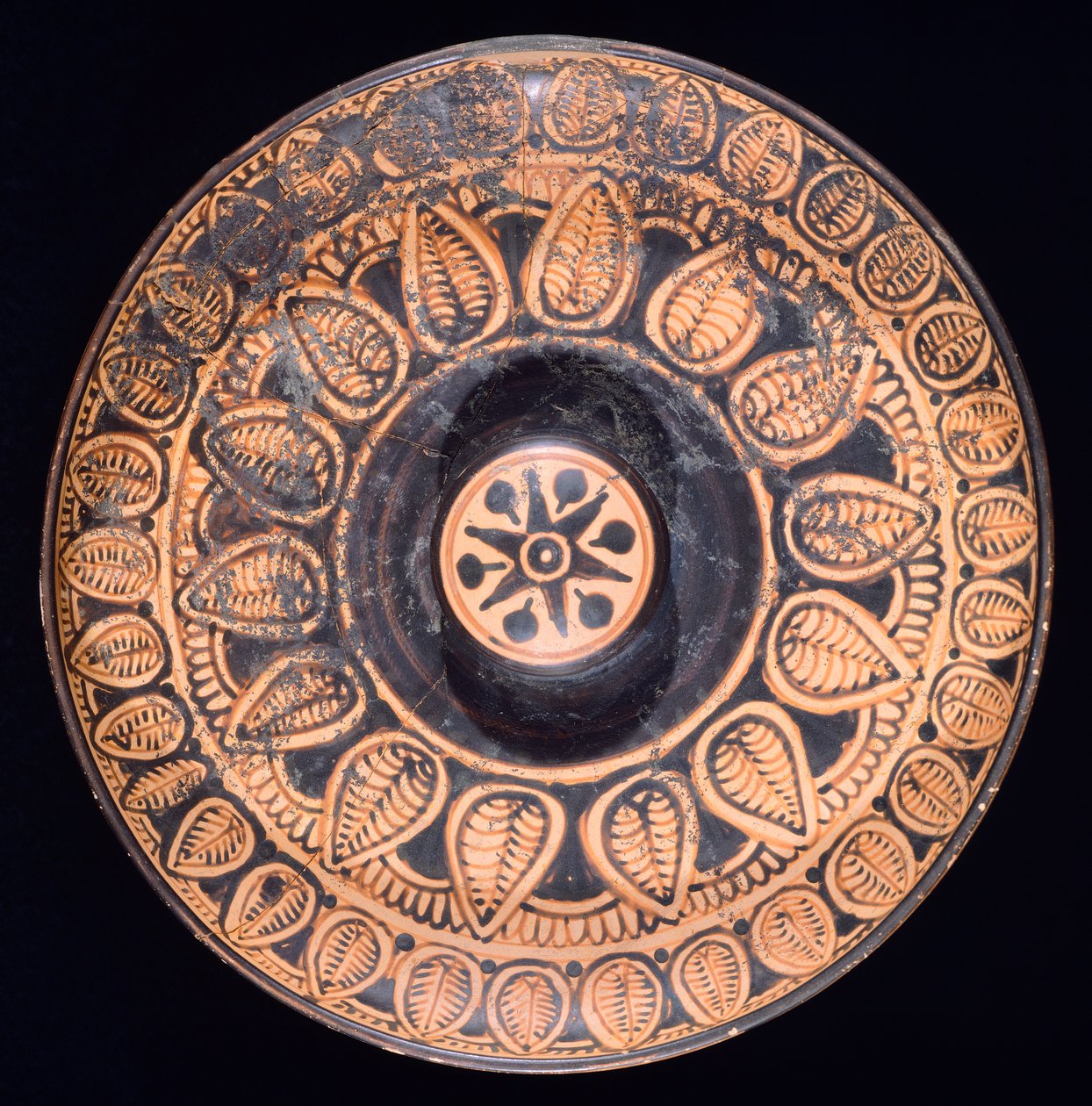 Patera. Rød-figur keramik fra Spina (Emilia Romagna). Etruskisk civilisation, 4. århundrede f.Kr. af Etruscan