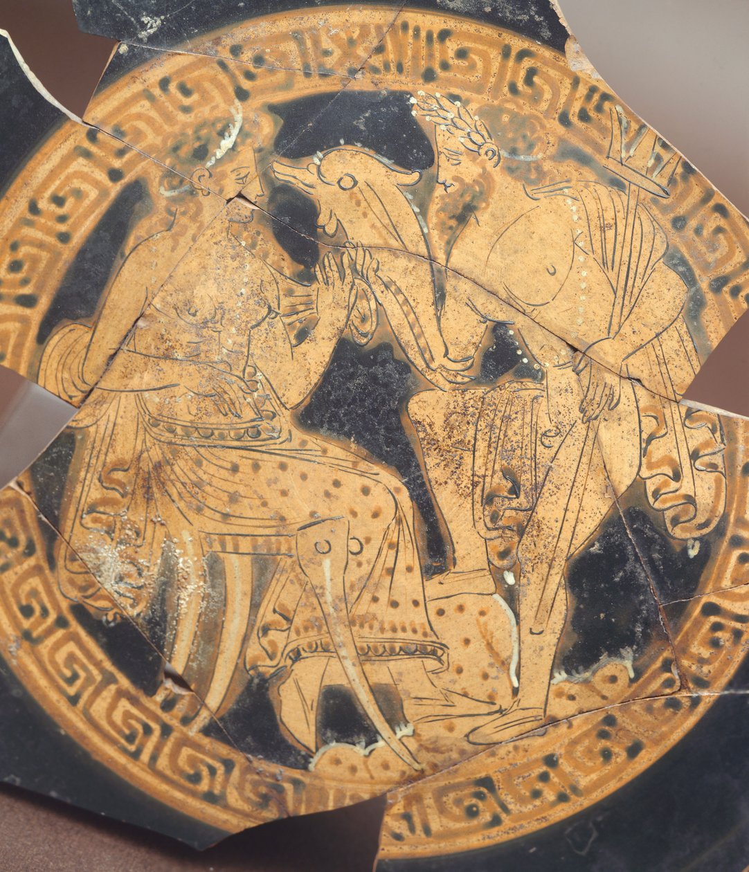 Poseidon og Amphitrite. Keramik med røde figurer fra Civita Castellana (Lazio). Etruskisk civilisation, 4. århundrede f.Kr. af Etruscan