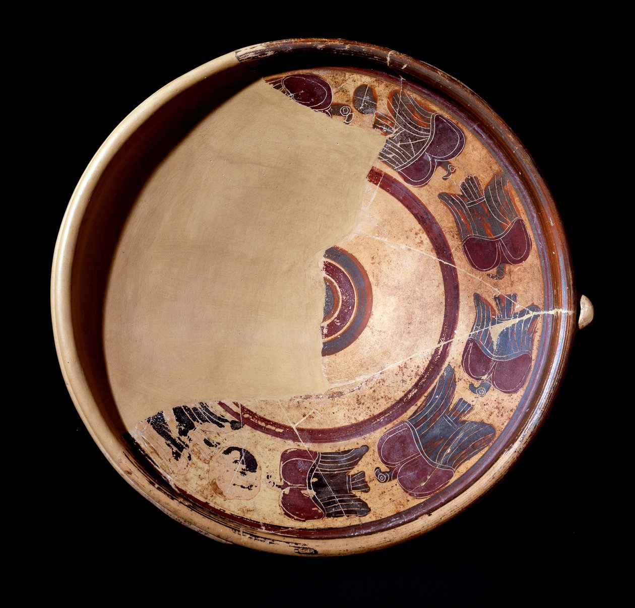 Terrakottaplade, der forestiller dyr, 600-590 f.Kr af Etruscan