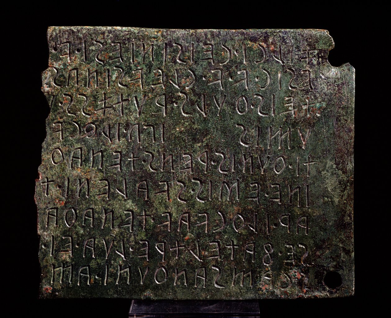Bronzetavle fra Monte Acuto, Formello - 3.-2. århundrede f.Kr af Etruscan Etruscan