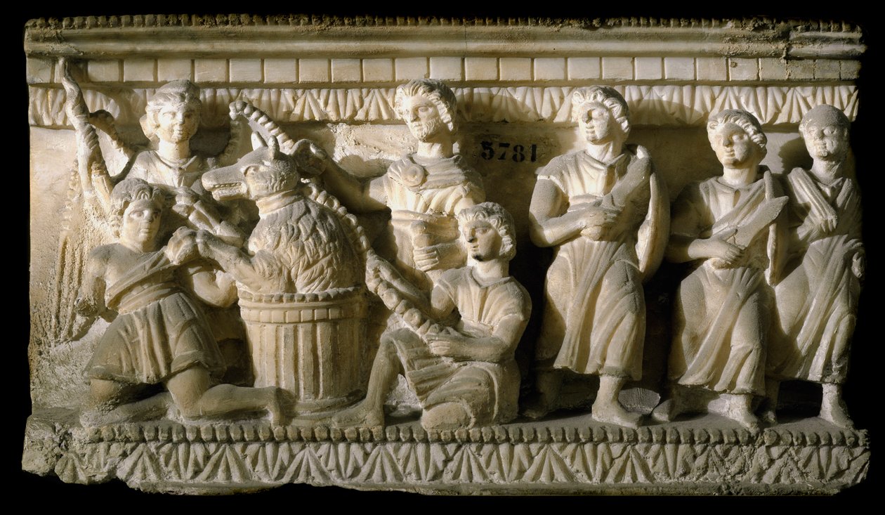 Etruskisk kunst: "" Ulysses og hans ledsagere under deres møde med Circe"" (Odyssee d