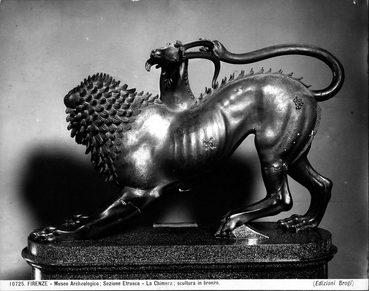 Bellerophons såret chimera (bronze) (se 104199 for detaljer) af Etruscan Etruscan