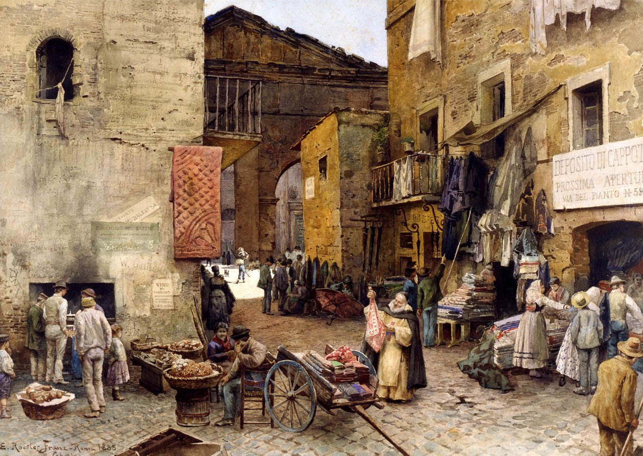 Vej ved Porticus Octaviae, 1888 af Ettore Roesler Franz
