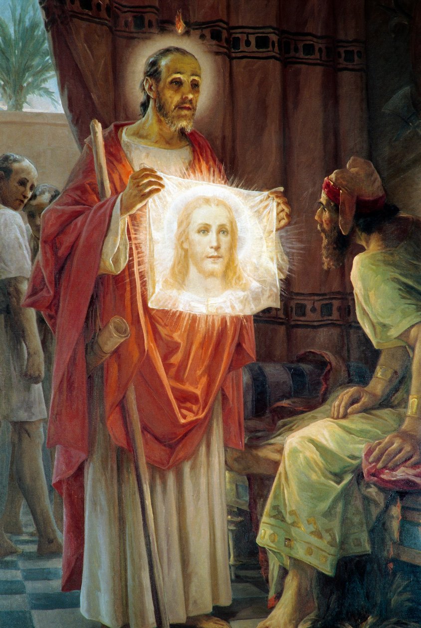 St. Jude Thaddeus med kong Abgar af Edessa af Ettore Ballerini