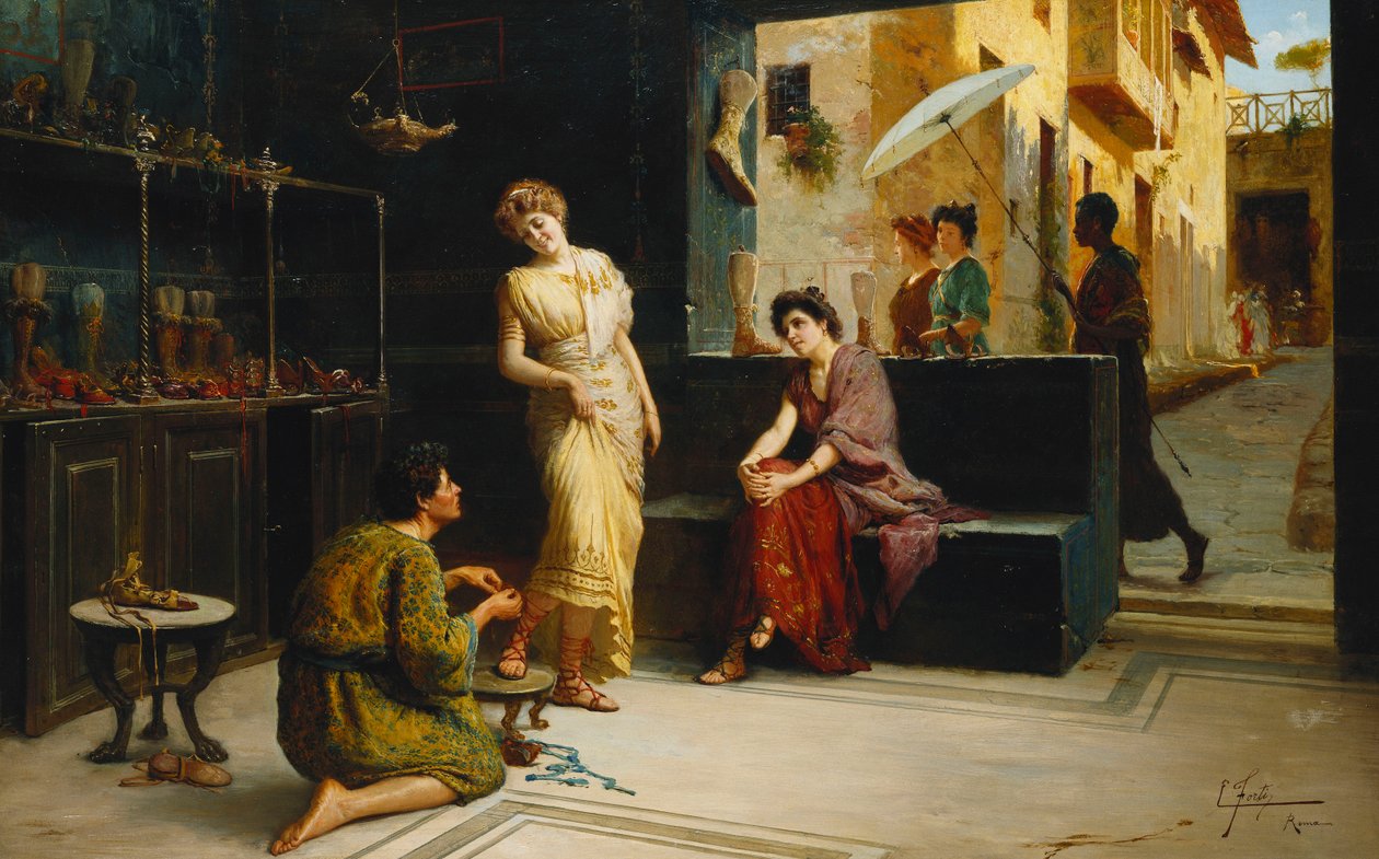 Lo Stilisa, Pompeji (olie på lærred) af Ettore Forti