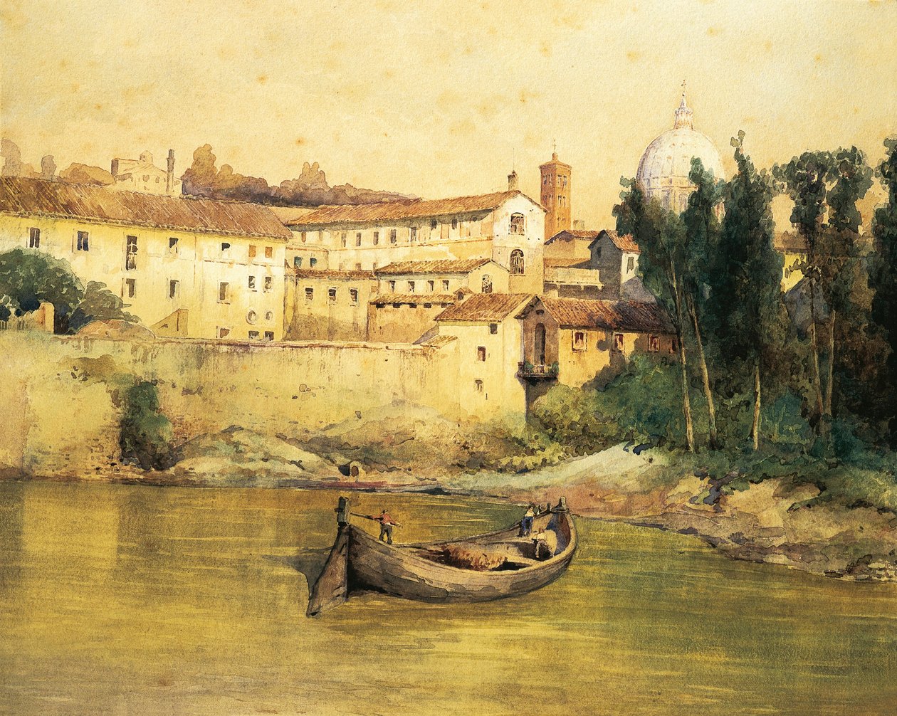 Italien, Rom, det gamle Santo Spirito Hospital i Sassia (Saxia), af Ettore Roesler Franz af Ettore Roesler Franz