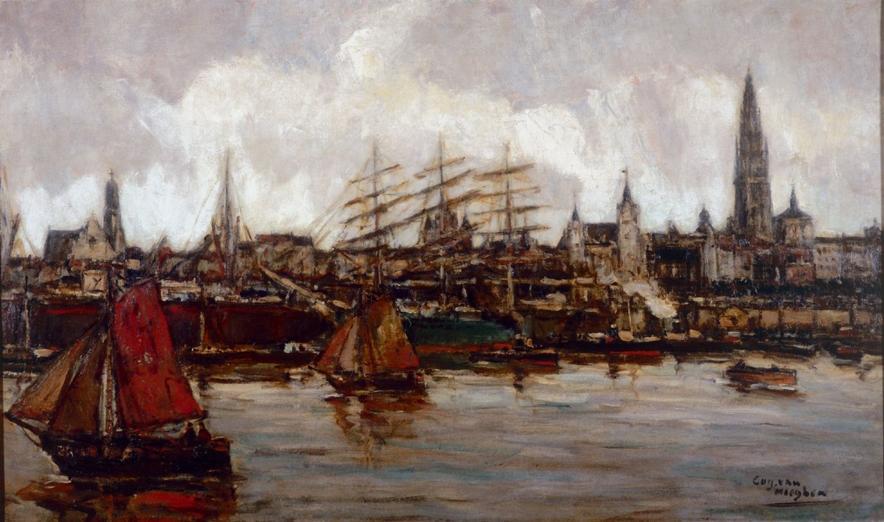 Antwerpens havnefront af Eugeen van Mieghem