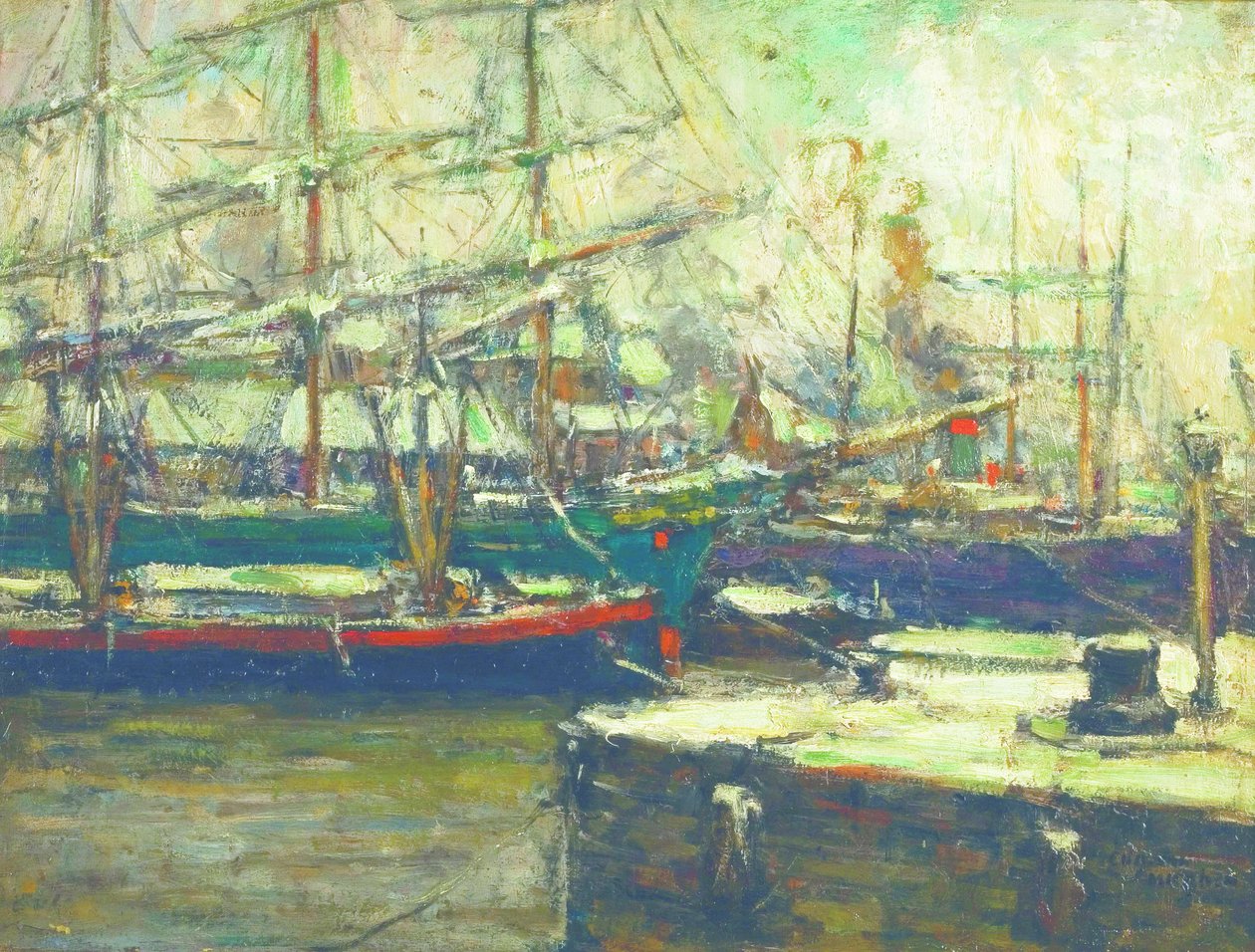 Vinter i havnen af Eugeen van Mieghem