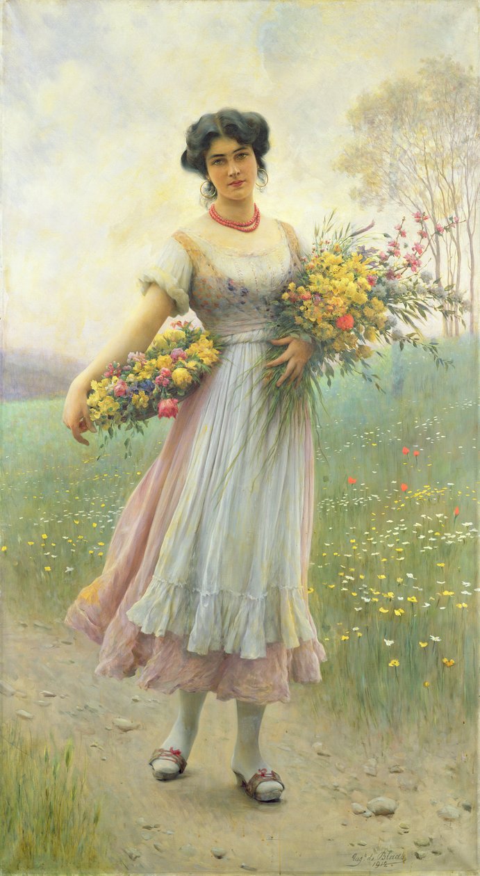 Forårsblomster af Eugen von Blaas