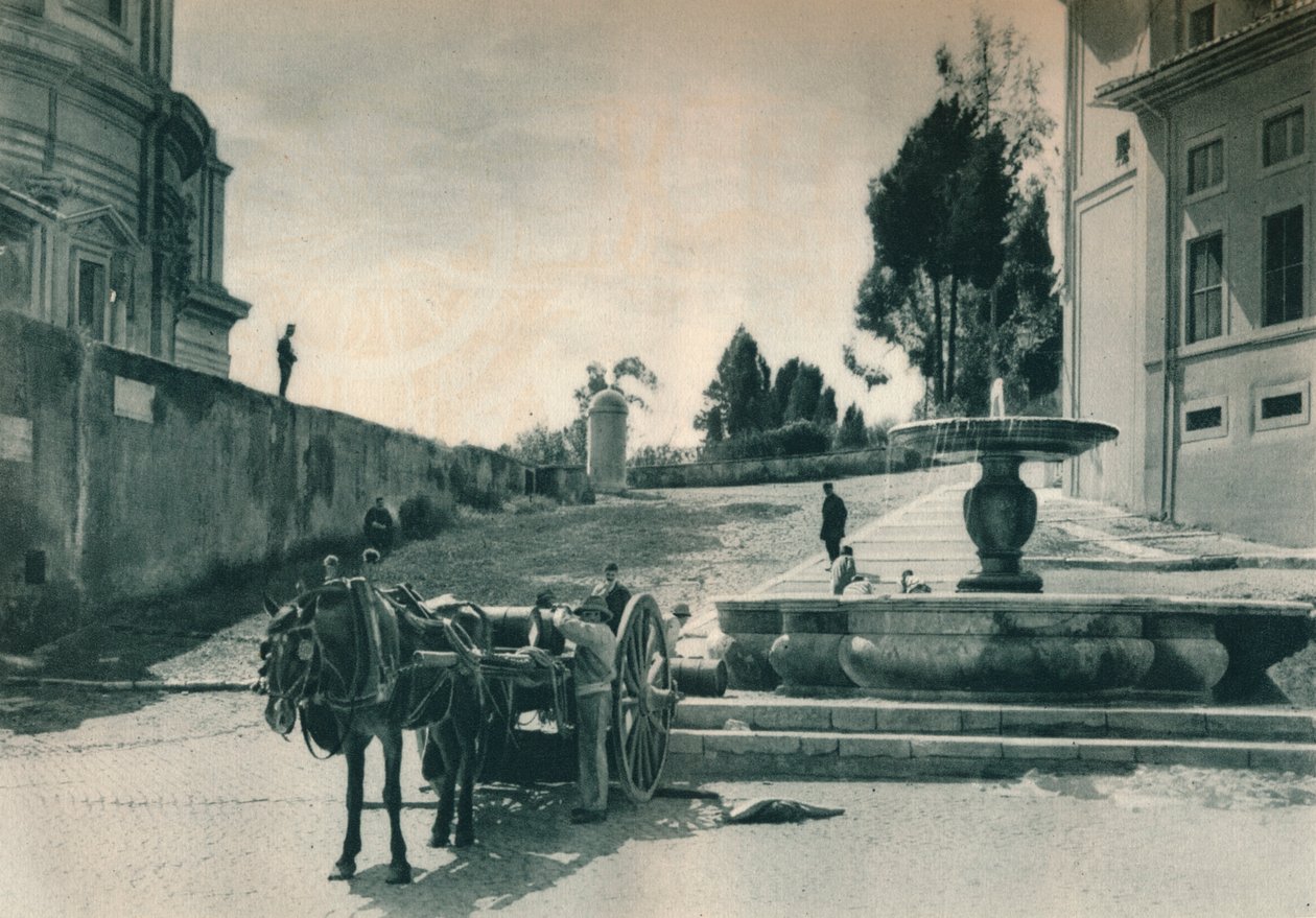 På bagsiden af Vatikanet nær museerne og mønten, Rom, Italien, 1927 af Eugen Poppel