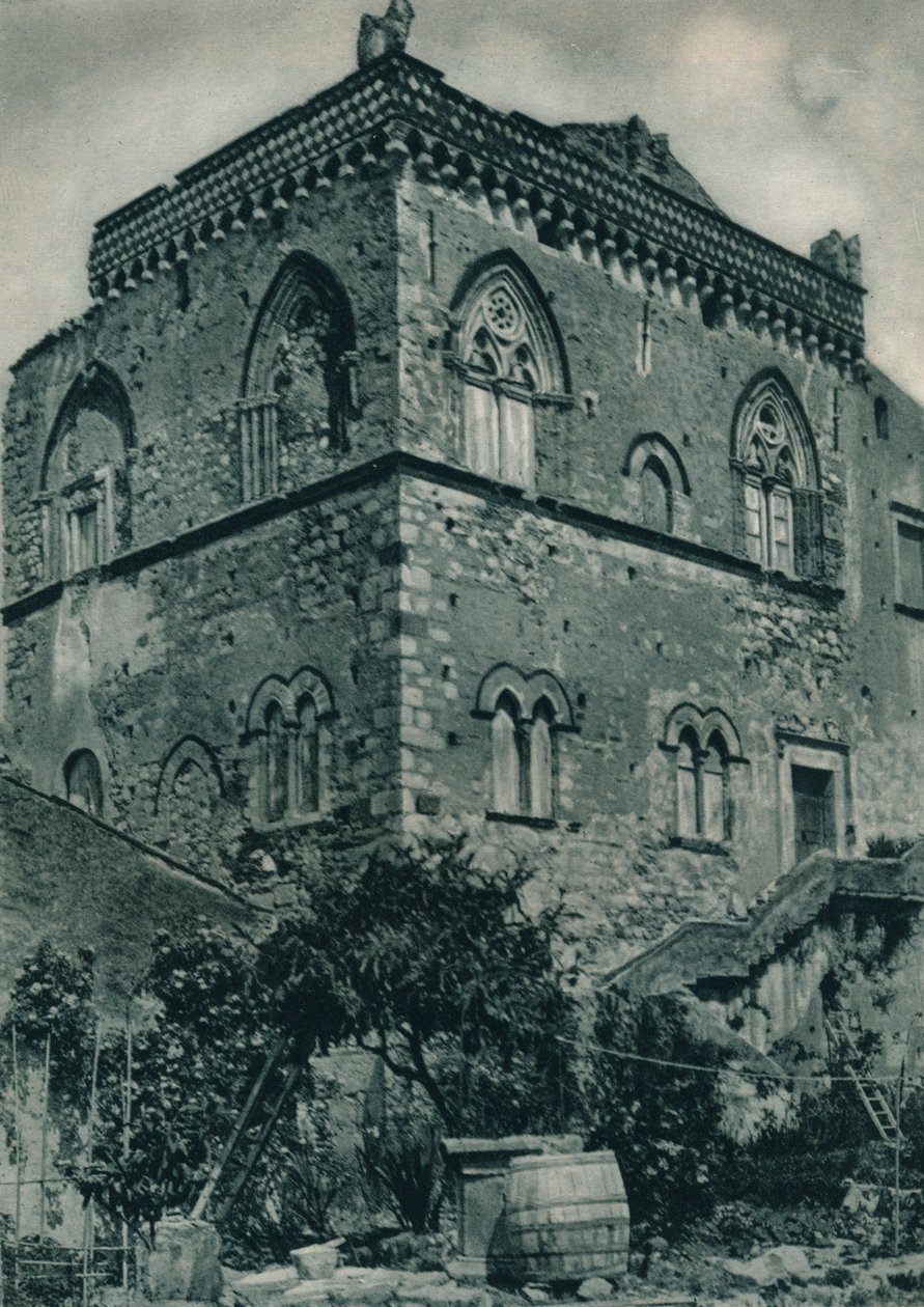 Hus fra islamisk styrestid, Taormina, Sicilien, Italien, 1927 af Eugen Poppel