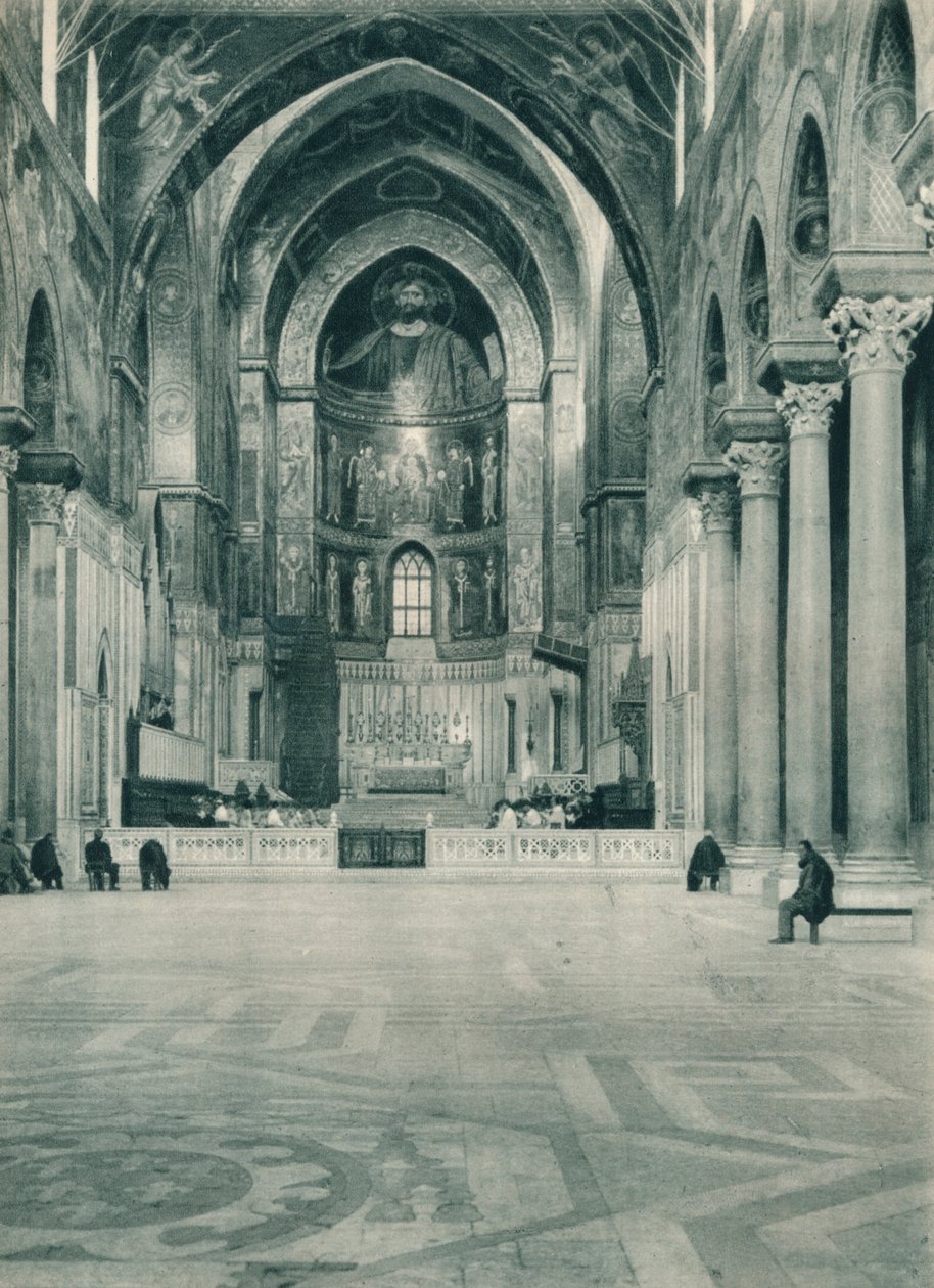 Interiør af Monreale Cathedral, Sicilien, Italien, 1927 af Eugen Poppel