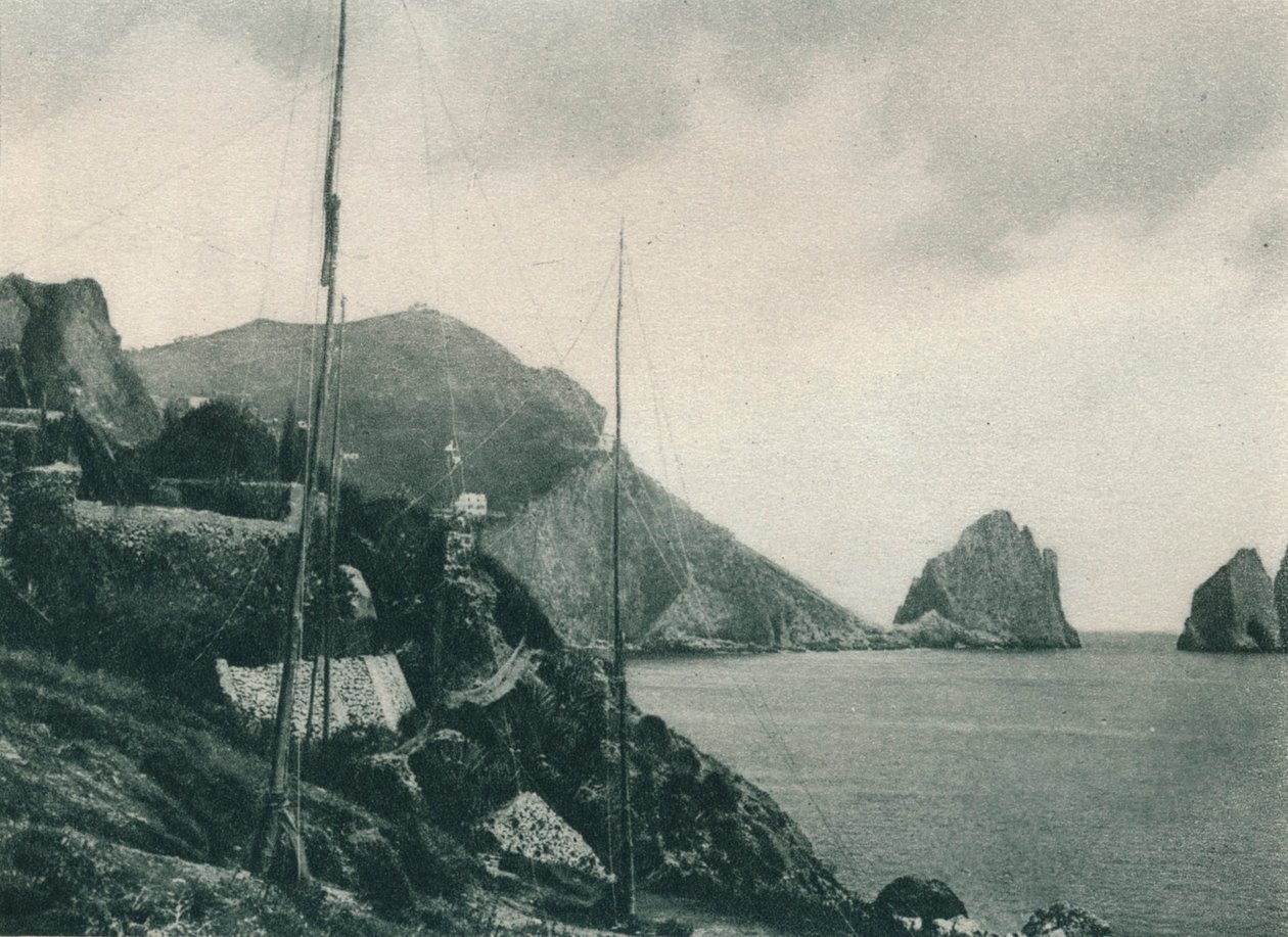 Marina Piccola med fuglenet, Capri, Italien, 1927 af Eugen Poppel