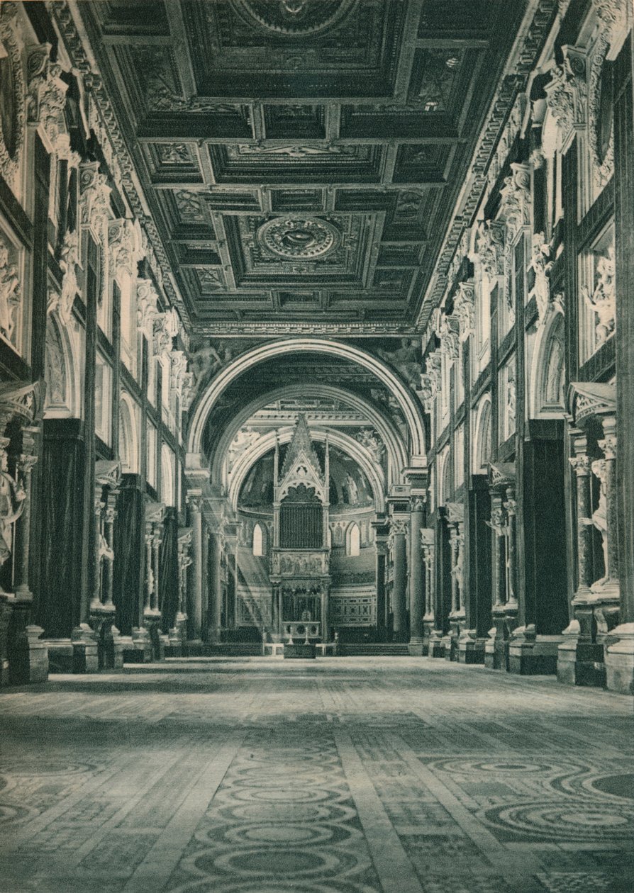 Skib af Basilica San Giovanni i Lateranen, Rom, Italien, 1927 af Eugen Poppel
