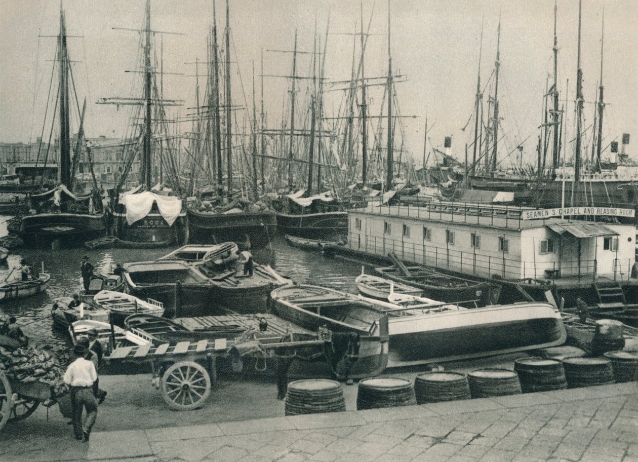 Havn i Napoli, Italien, 1927 af Eugen Poppel