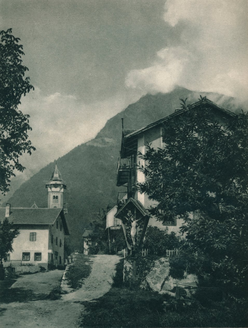 Vejen til Tyrol Slot, Merano, Sydtyrol, Italien, 1927 af Eugen Poppel