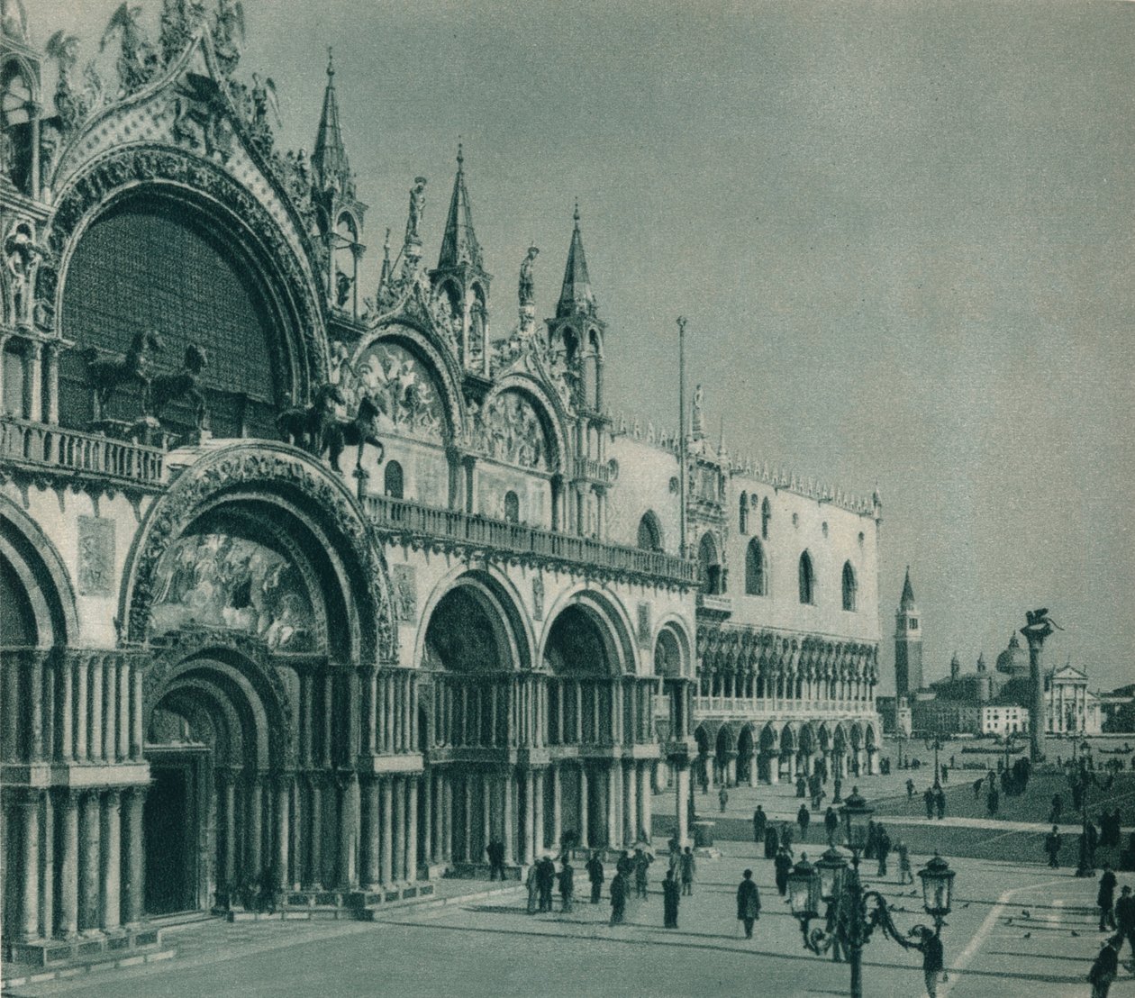 Markusbasilikaen, Venedig, Italien, 1927 af Eugen Poppel