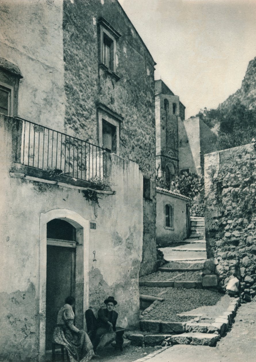 Gade i Taormina, Sicilien, Italien, 1927 af Eugen Poppel