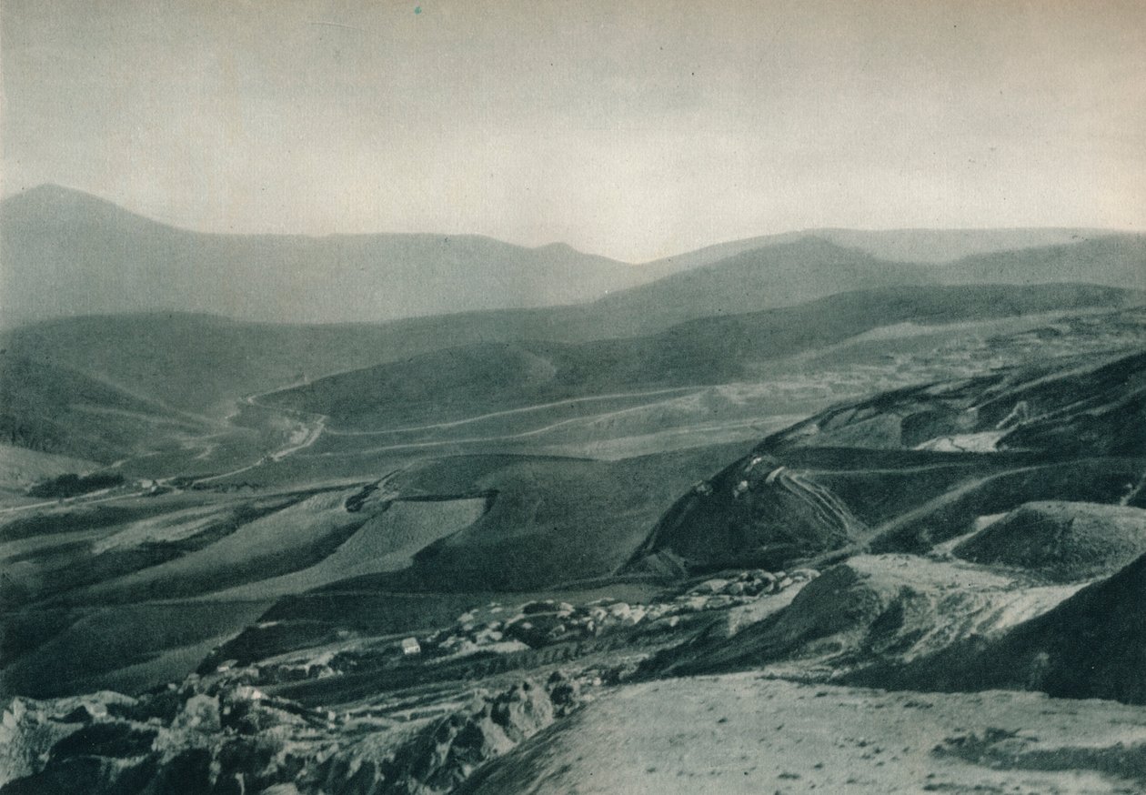 Udsigt over svovlminerne, Agrigento, Sicilien, Italien, 1927 af Eugen Poppel