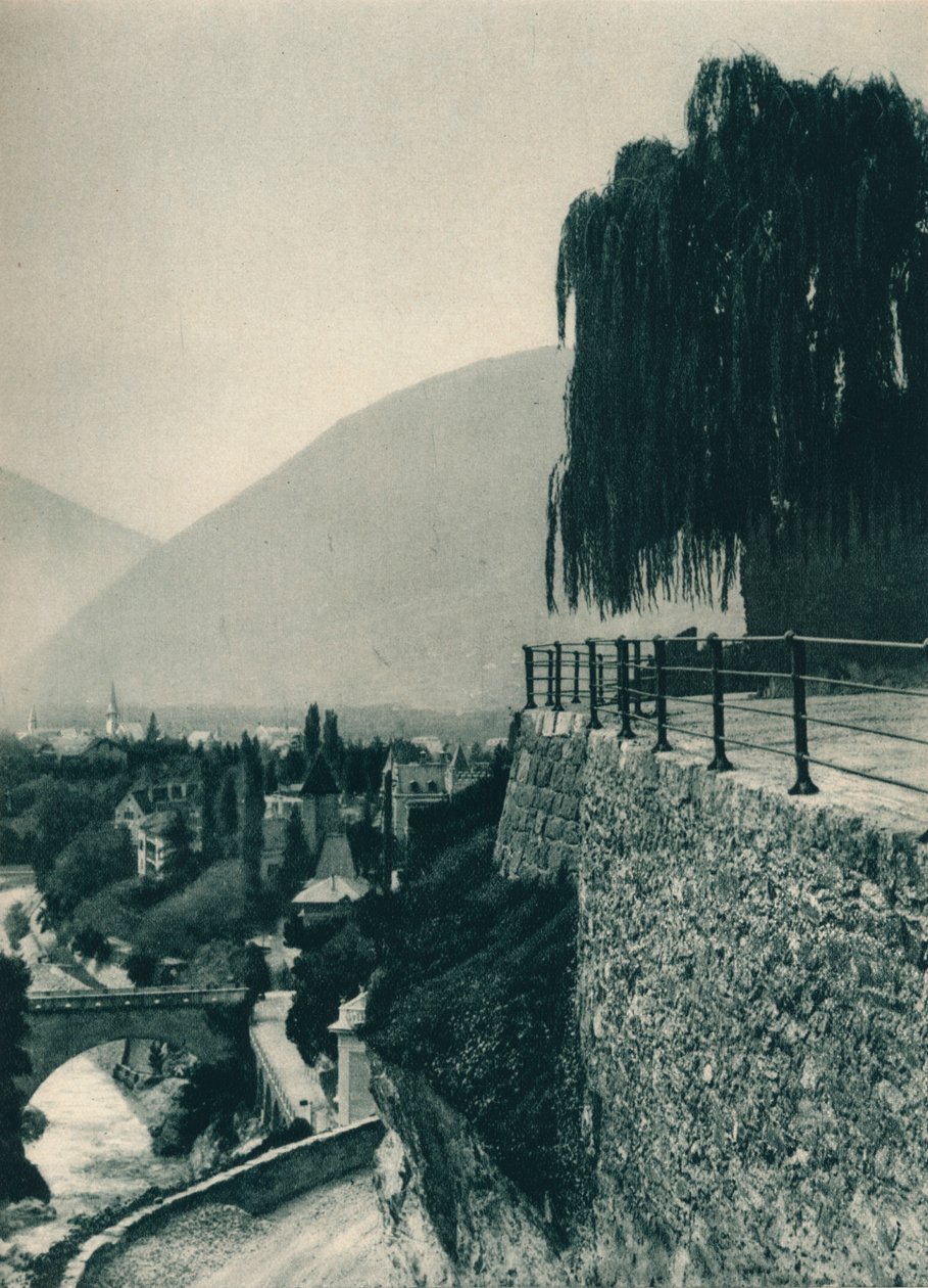 Udsigt over byen, Merano, Sydtyrol, Italien, 1927 af Eugen Poppel