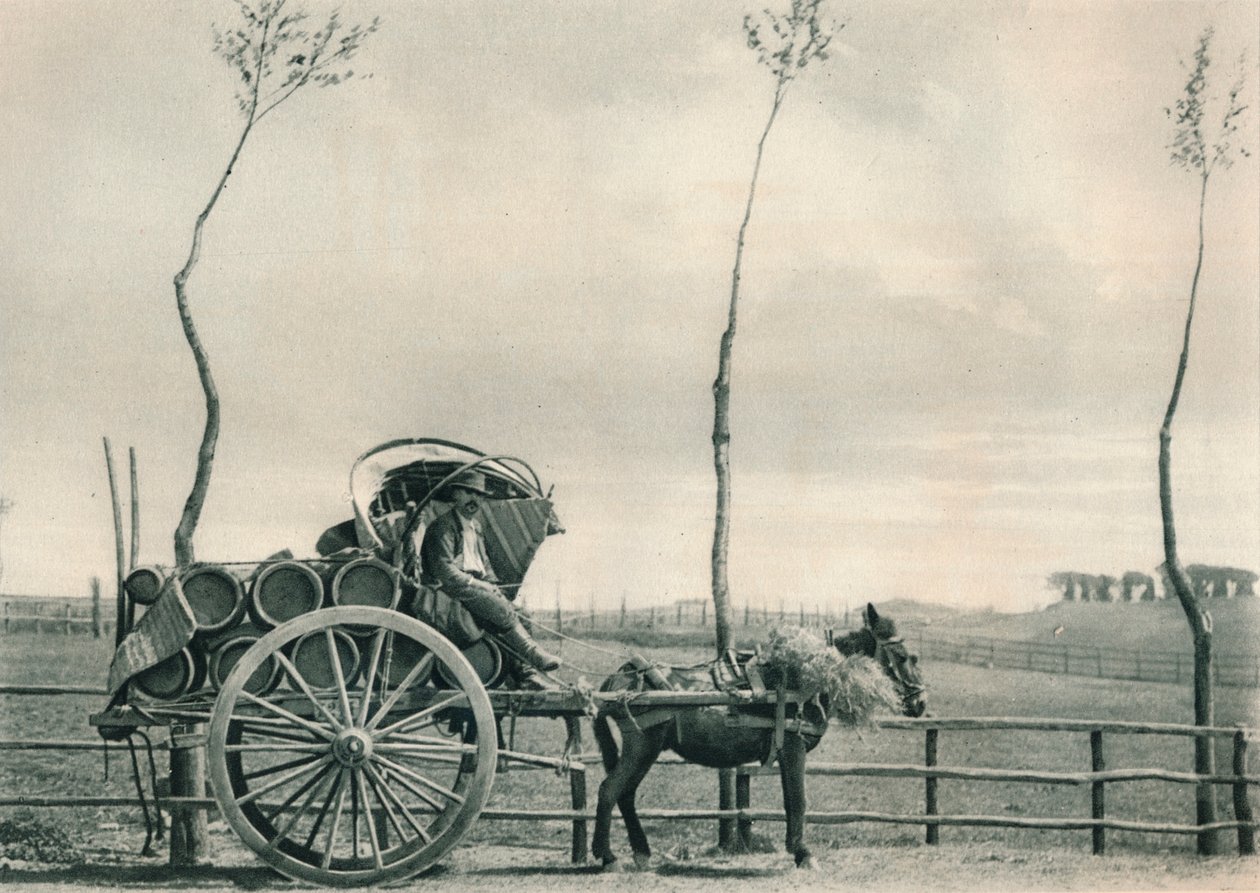 Vinbærer i Campagna, Rom, Italien, 1927 af Eugen Poppel