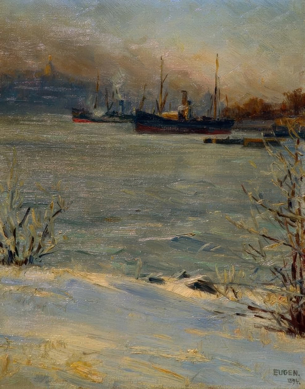 Angbatar på Beckholmen, Stockholm af Eugen Prinz von Schweden